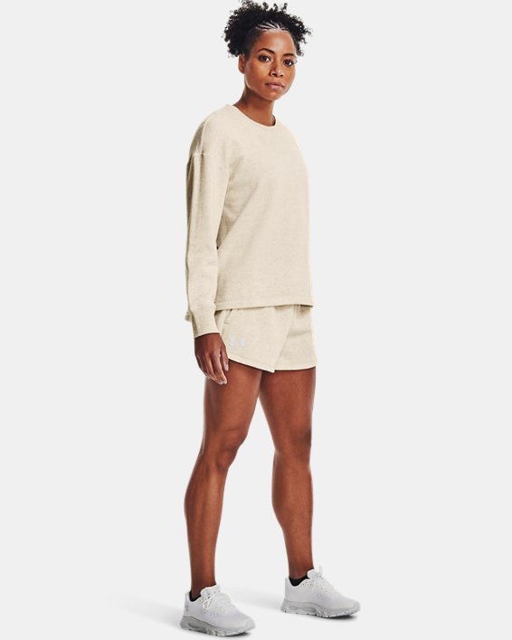 Damen UA Rival Fleece Shorts, Brown, pdpMainDesktop image number 2
